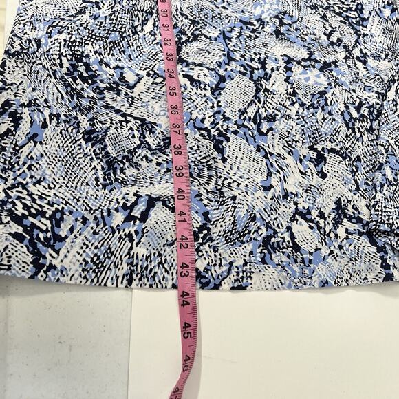 Chico’s Smocked Puff Sleeve Blue Reptile Print Midi Dress Women’s 16/18 (3) - Picture 11 of 11